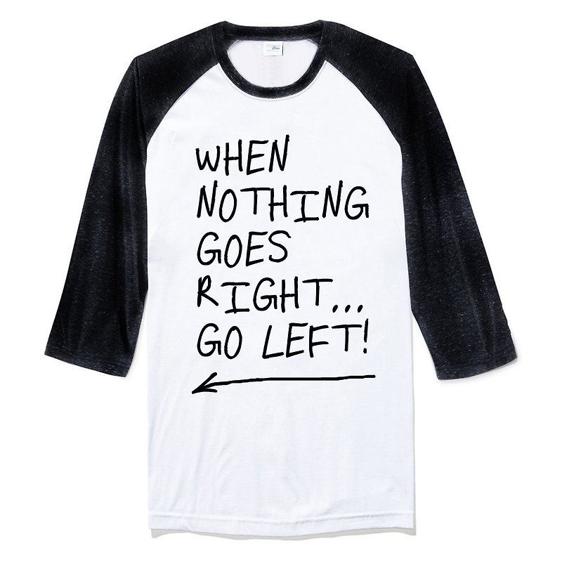 When Nothing Goes Right. 【现货】中性七分袖T恤 2色 英文文字正能量正向礼物 - 男装上衣/T 恤 - 棉．麻 多色