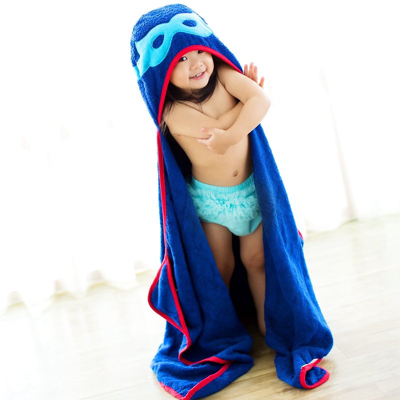 美国Frenchie MC 披风式婴童浴巾 - 超级英雄 - 其他 - 棉．麻 蓝色