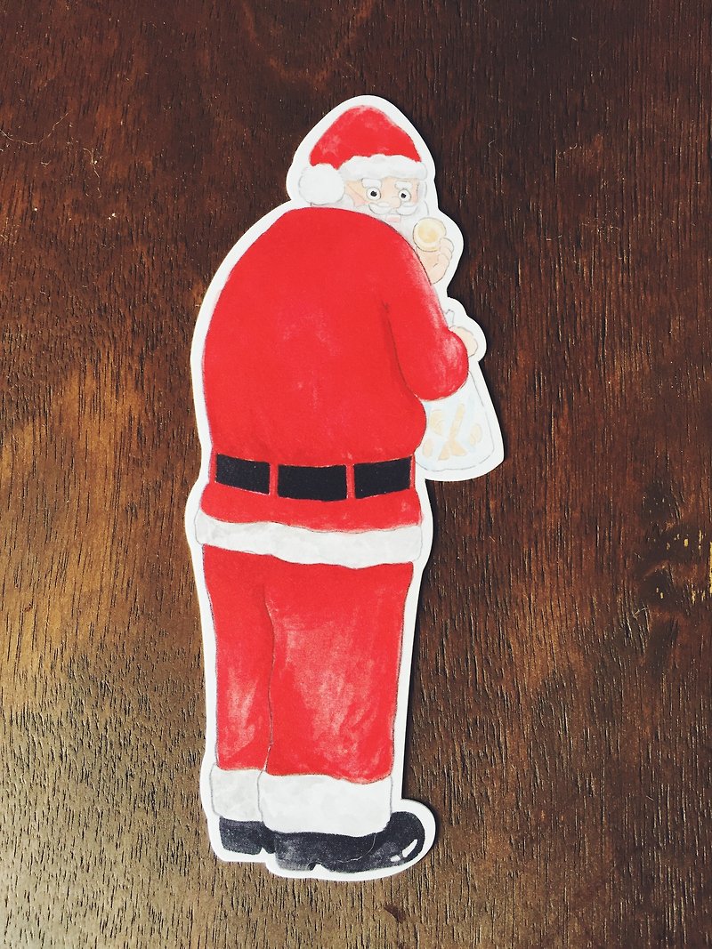 "偷食圣诞老人" 圣诞卡 - 卡片/明信片 - 纸 红色