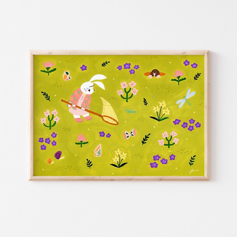 兔子的仲夏花园  I 印刷装饰画 - 海报/装饰画/版画 - 纸 绿色