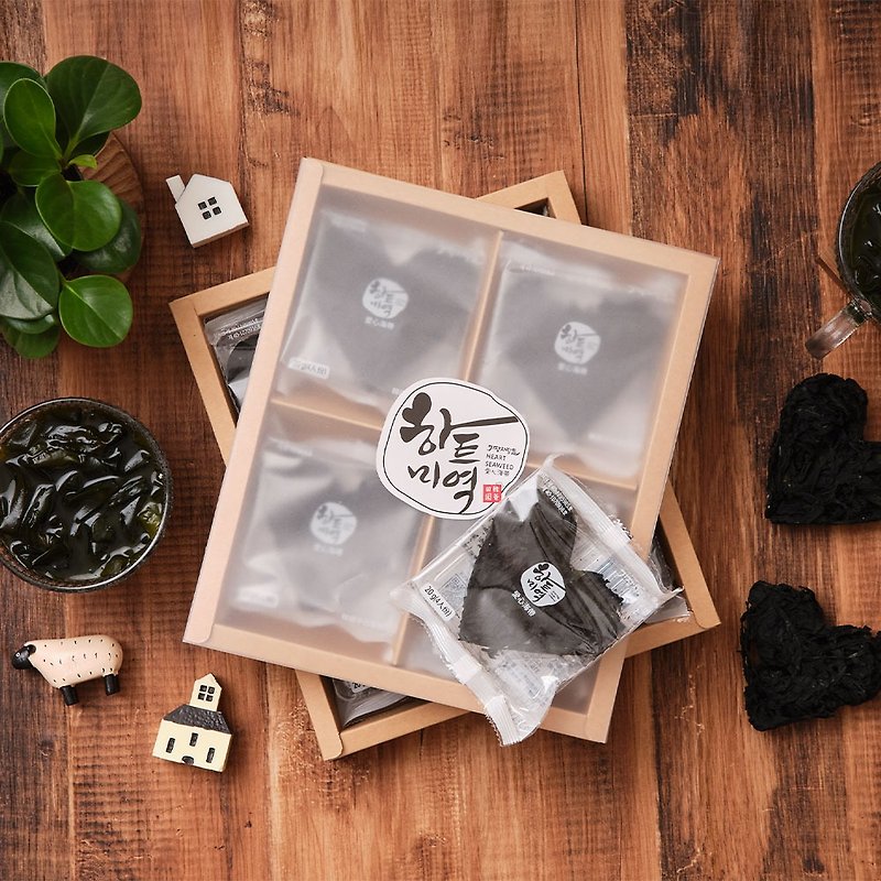 韩爸田园日记－爱心海带礼盒 - 满月礼盒 - 新鲜食材 黑色