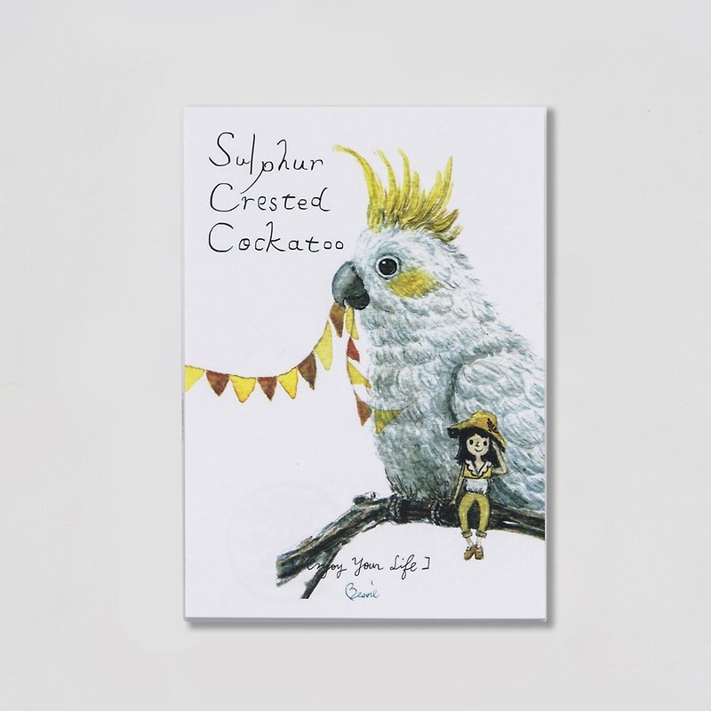 BIRDER 系列- Sulphur Crested Cockatoo - 卡片/明信片 - 纸 白色