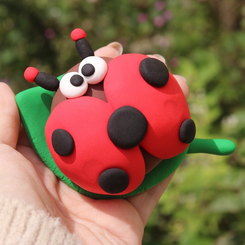 DIY 手作包【mini 小瓢虫】墨朵单品 超轻黏土组 - 玩具/玩偶 - 粘土 红色