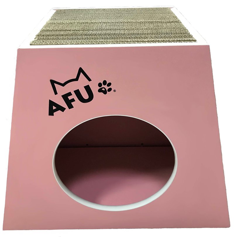 【AFU】超耐用粉色抓抓木屋 - 抓板/跳台 - 木头 