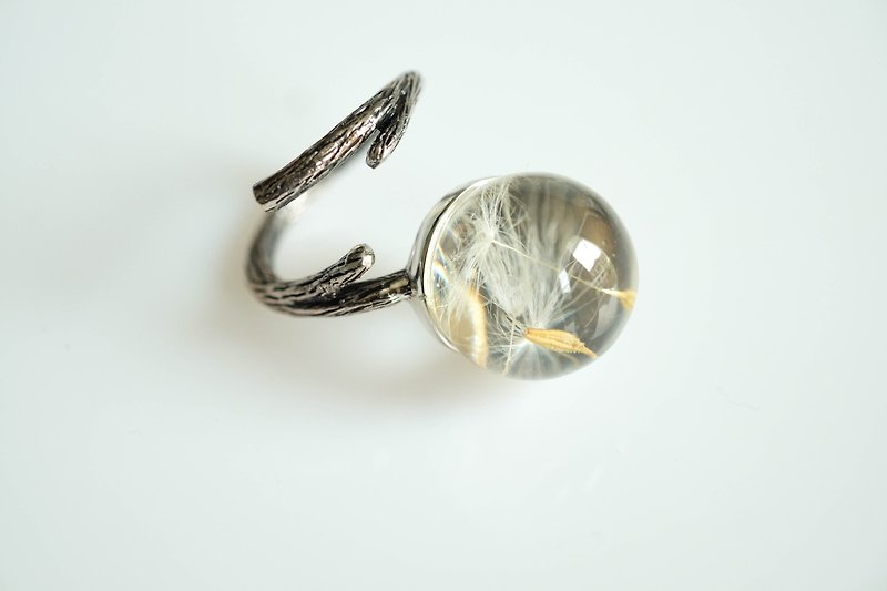 Dandilion Silver Ring - 戒指 - 塑料 透明