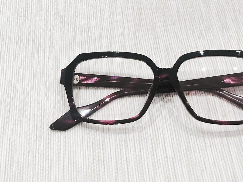 方形复刻眼镜七枚蝶番铰链日本手造 - 眼镜/眼镜框 - 其他材质 紫色