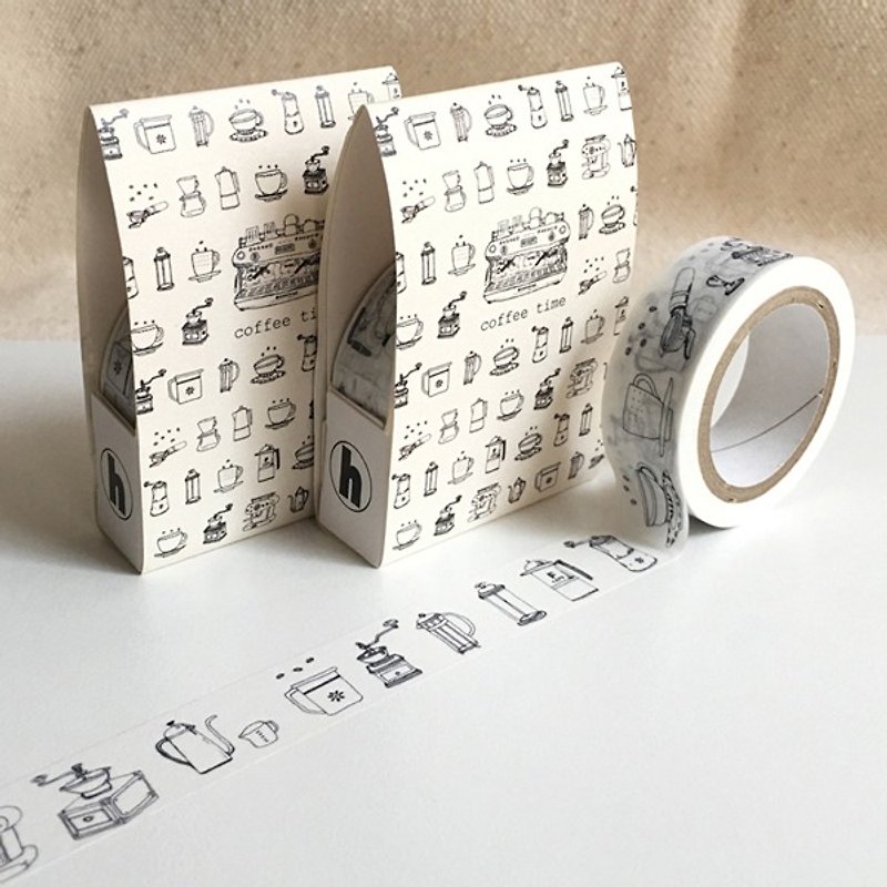 【纸胶带】Life-Cafe2 咖啡白纸胶带 / 4713077970 - 纸胶带 - 纸 