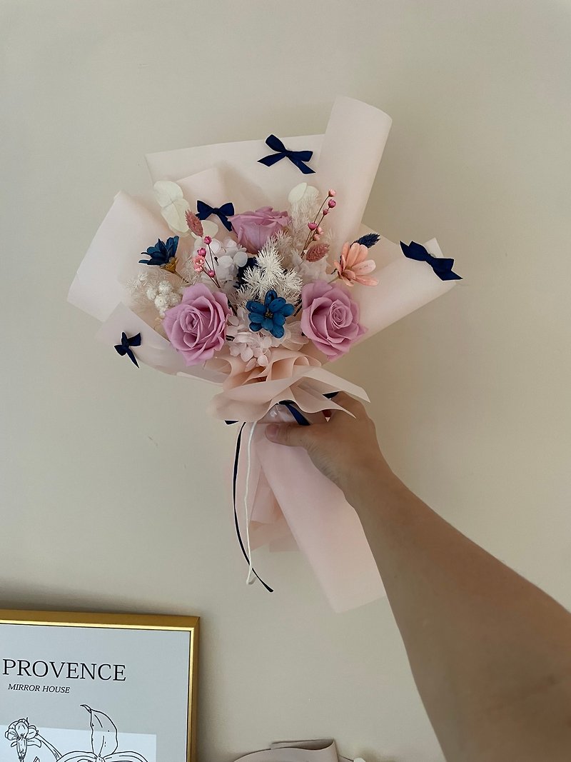 韩系芭比风网美花束 - 干燥花/捧花 - 植物．花 粉红色