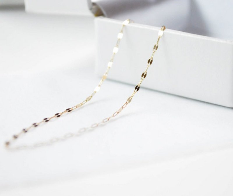 Bracelet/K10 Design Cut Chain Bracelet 手鐲 鏈 飾品 簡單 - 手链/手环 - 其他金属 金色