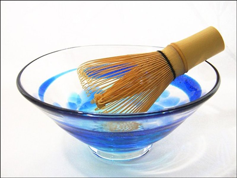 ガラス抹茶碗（抹茶茶碗・玉藻あお）お湯使用可・化粧箱入り - 碗 - 玻璃 