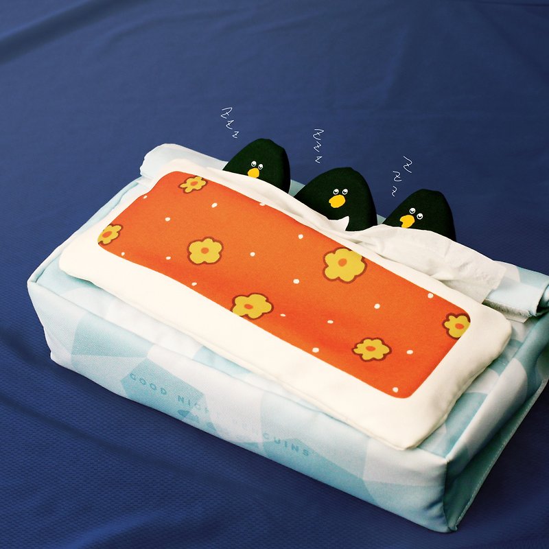 おやすみペンギン ティッシュケース - 纸巾盒 - 聚酯纤维 蓝色