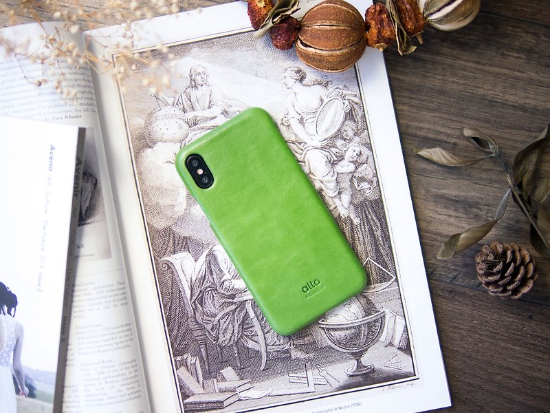 Alto iPhone Xs 5.8寸 真皮手机壳背盖 Original - 莱姆绿 - 手机壳/手机套 - 真皮 绿色