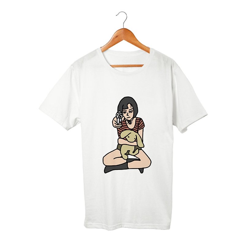 Mathilda #3 Tシャツ - 男装上衣/T 恤 - 棉．麻 白色