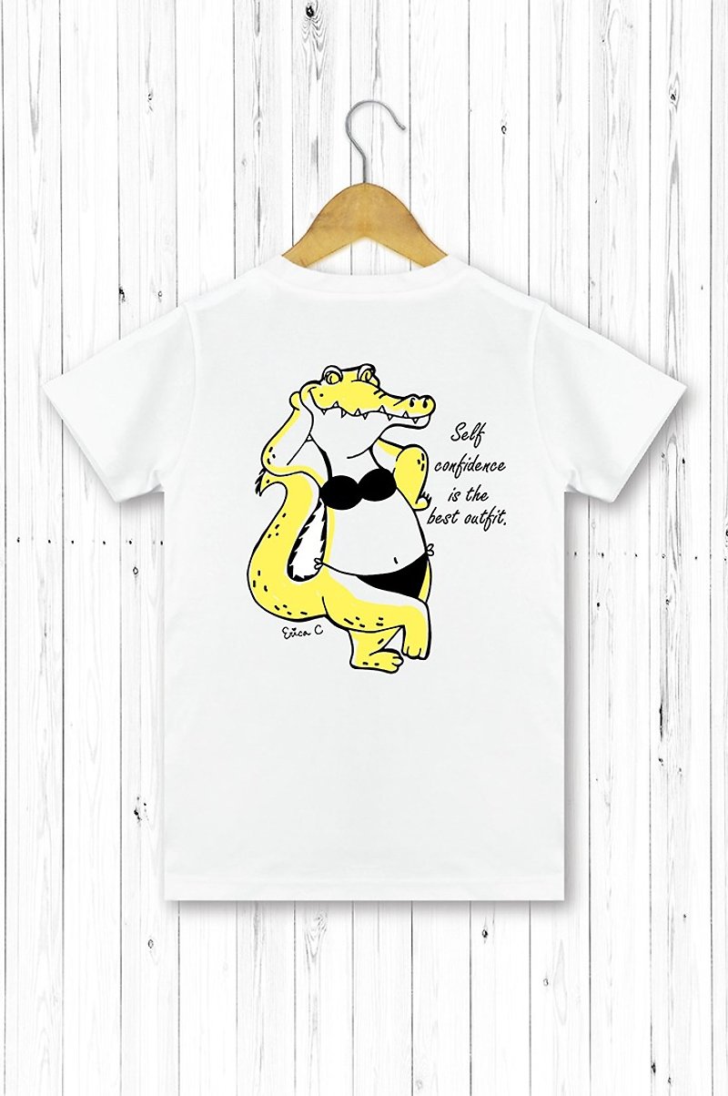 STATELYWORK 鳄鱼-女T恤 - 女装上衣 - 棉．麻 黄色