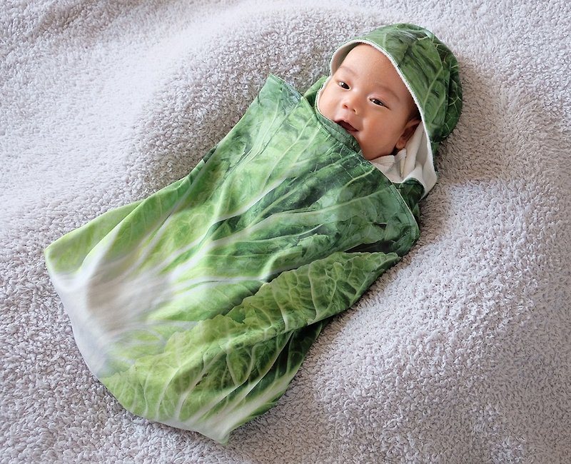 大白菜婴儿包巾舒眠组 - 满月礼盒 - 其他人造纤维 绿色