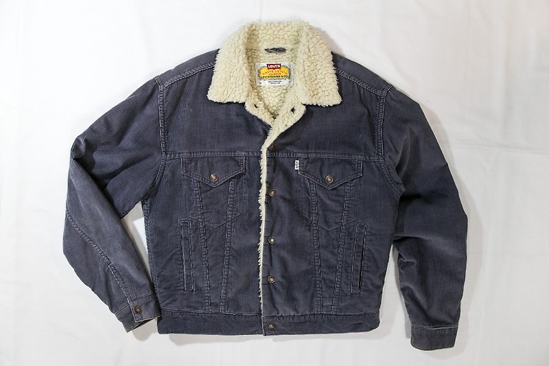 [3thclub铭仁棠] 铺棉牛仔灯芯绒外套 Levis USA SEPA-005 vintage sherpa jacket - 男装外套 - 纸 蓝色