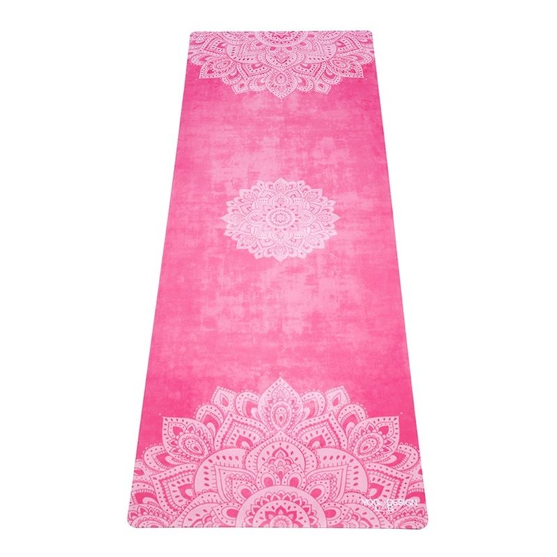 【YogaDesignLab】Combo Mat天然橡胶瑜珈垫3.5mm - Mandala Rose - 瑜珈垫 - 其他材质 粉红色