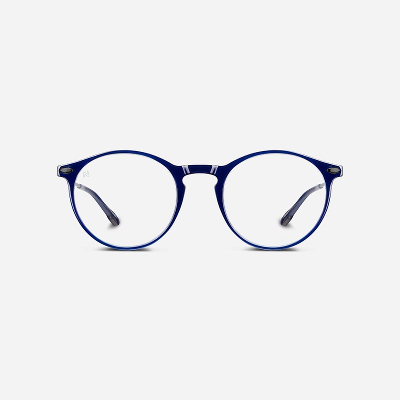 法国 Nooz 抗蓝光造型平光眼镜镜脚便携款(透明镜片)-椭圆-深蓝色 - 眼镜/眼镜框 - 其他材质 蓝色