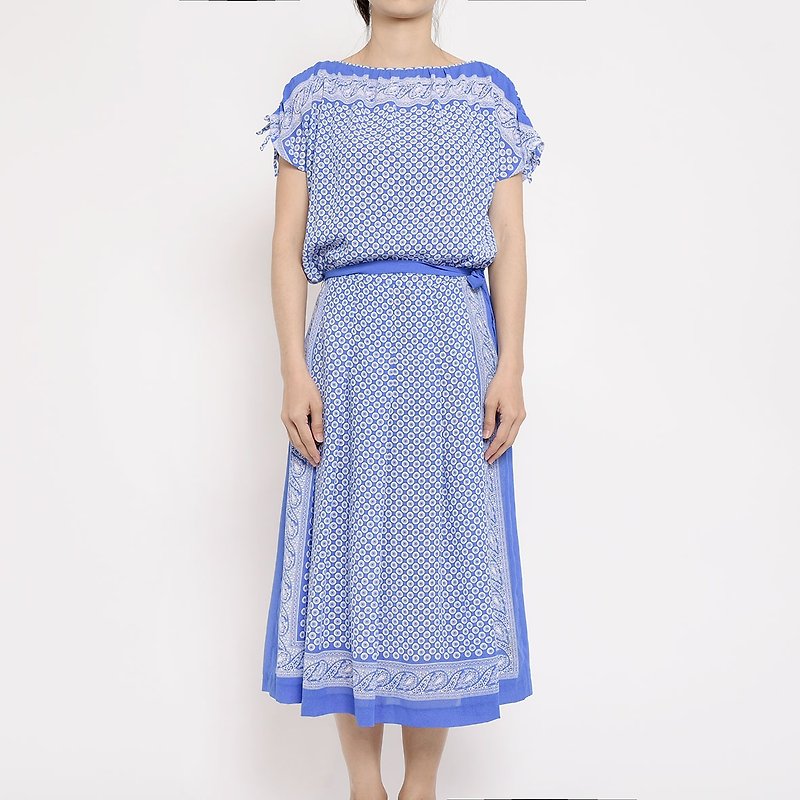 日本古着洋装 /Vintage古着 - 洋装/连衣裙 - 其他材质 蓝色