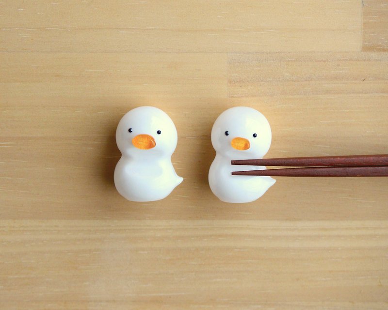 立てて飾れるアヒルのお箸置き【１個】 - 筷子/筷架 - 玻璃 