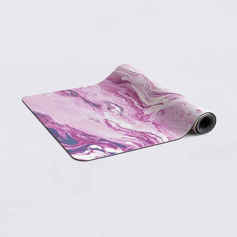 【LOTUS】加长加宽吸湿止滑PU皮革天然橡胶瑜珈垫4.5mm 琉璃海洋 - 瑜珈垫 - 人造皮革 紫色