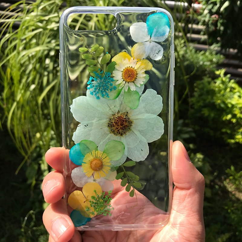 iPhone 7 Plus 手机壳 Handmade Dry Pressed Flowers Case 押花 干燥花 压花 005 - 手机壳/手机套 - 植物．花 多色