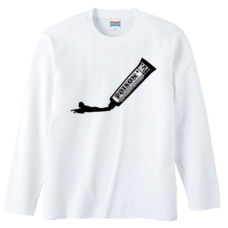 ロングスリーブTシャツ / POISON - 男装上衣/T 恤 - 棉．麻 白色