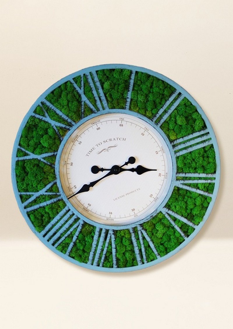 挂钟原创手工苔藓墙壁装饰周年纪念礼物 - 时钟/闹钟 - 植物．花 绿色