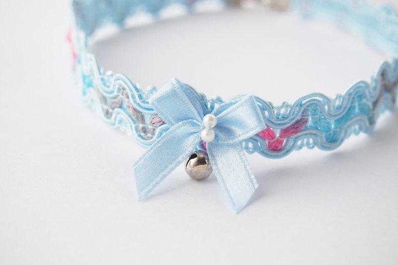 Pretty bow lace choker - 项链 - 其他材质 蓝色