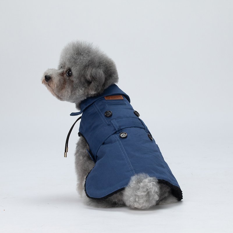 Pawfect-Fit! Jacket With Borg Lining 宠物铺毛外套 (S) - 衣/帽 - 棉．麻 蓝色