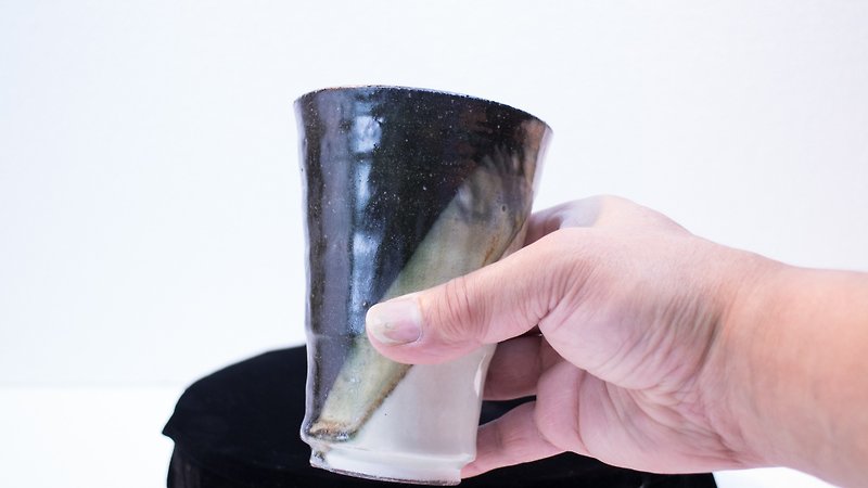 深緑窯変 ビアカップ - 酒杯/酒器 - 陶 绿色