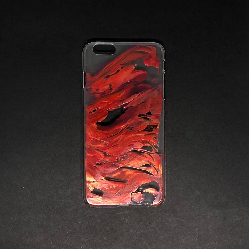 Acrylic 手绘抽象艺术手机壳 | iPhone 7/8+ | Red Chill - 手机壳/手机套 - 压克力 红色