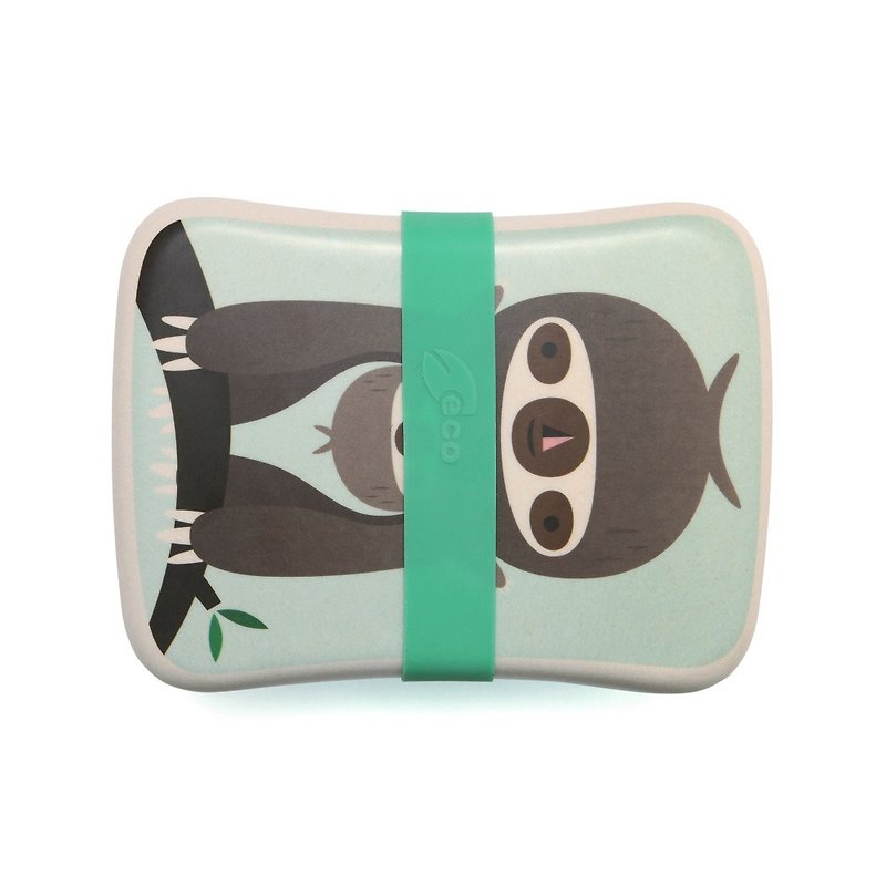 【绝版出清】荷兰Petit Monkey 竹纤维野餐盒-粉绿树獭 - 野餐垫/露营用品 - 环保材料 
