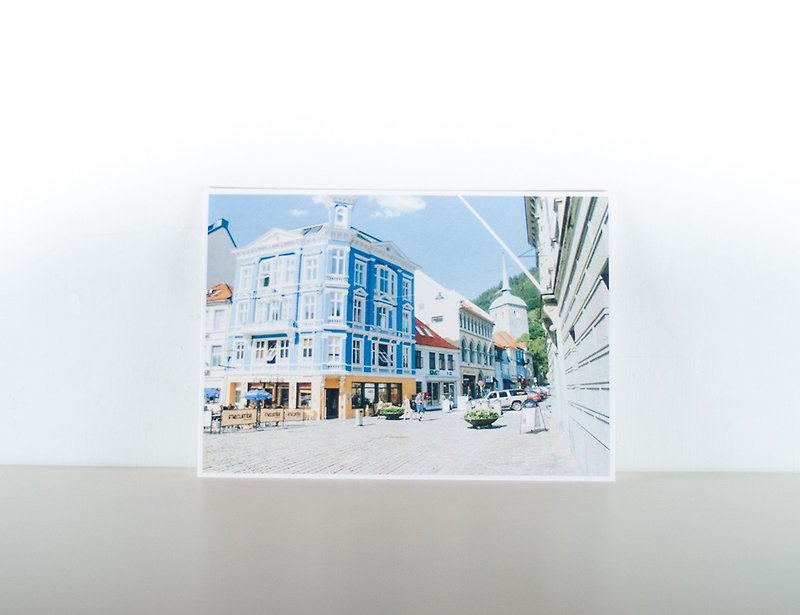 摄影明信片 | 街景-卑尔根-挪威 - 城市小旅行 - 卡片/明信片 - 纸 蓝色