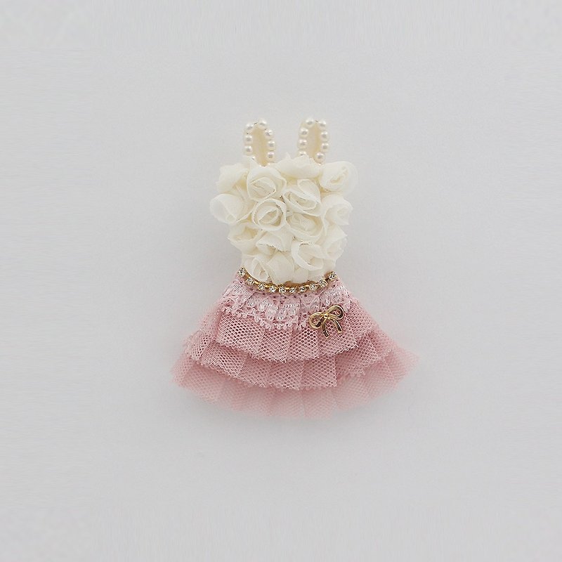 Princess indypink mini dress brooch - 胸针 - 聚酯纤维 粉红色