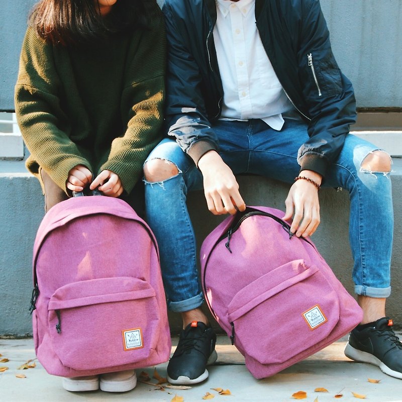 限定套装 ♡ 紫丁香 • 简约 后背包 ( 两个入 ) - 后背包/双肩包 - 棉．麻 紫色