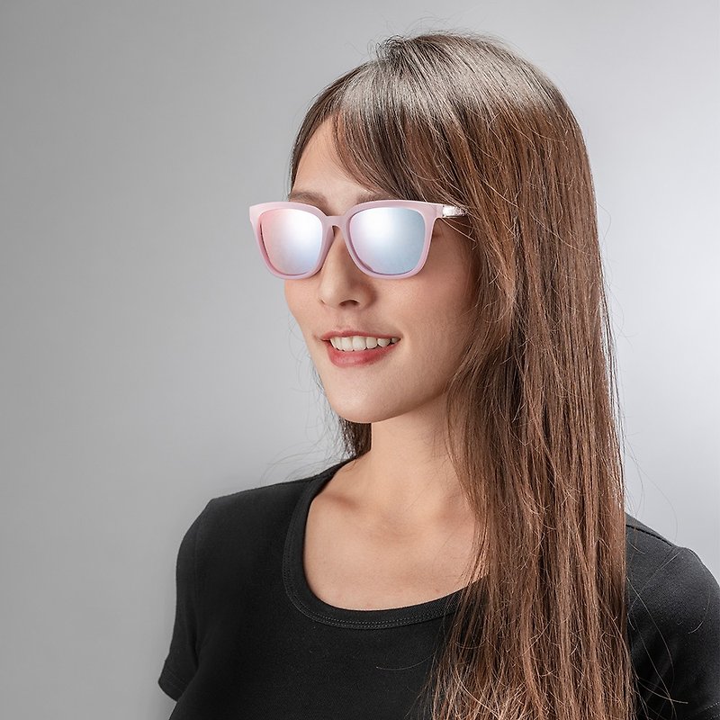 Crystal专利镜面 | 15B粉红透明 | 增艳玻璃偏光太阳眼镜 - 墨镜 - 玻璃 粉红色