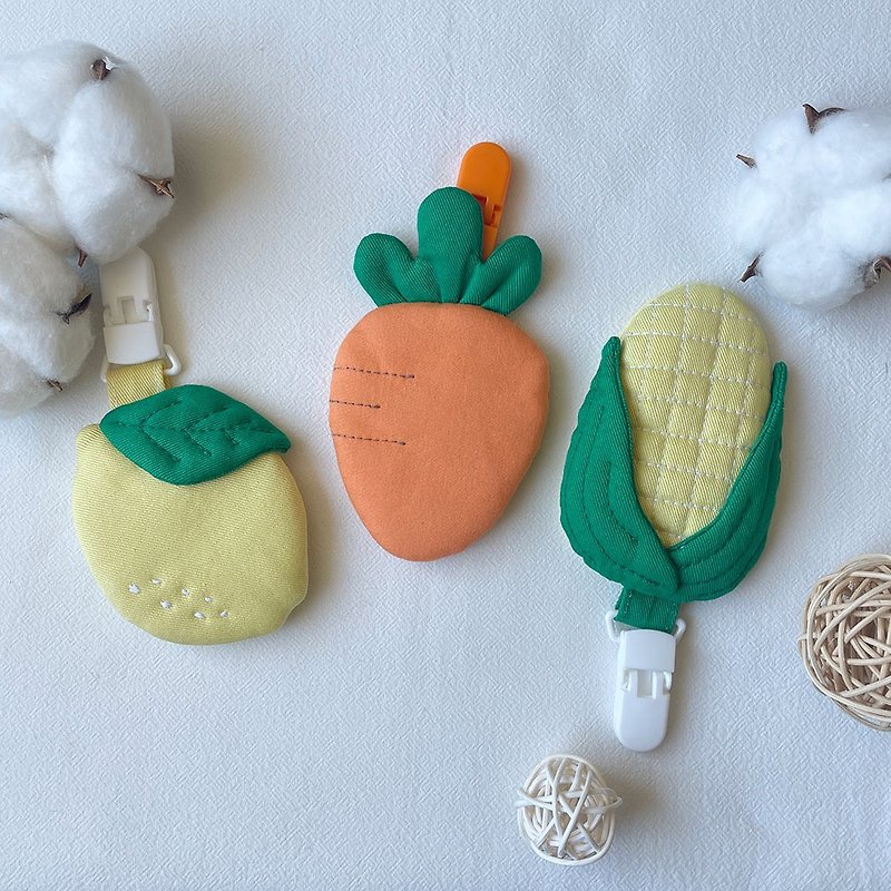 蔬果造型 平安符袋 红萝卜 柠檬 玉米 护身符袋 香火袋 弥月礼 - 平安符/符袋 - 棉．麻 