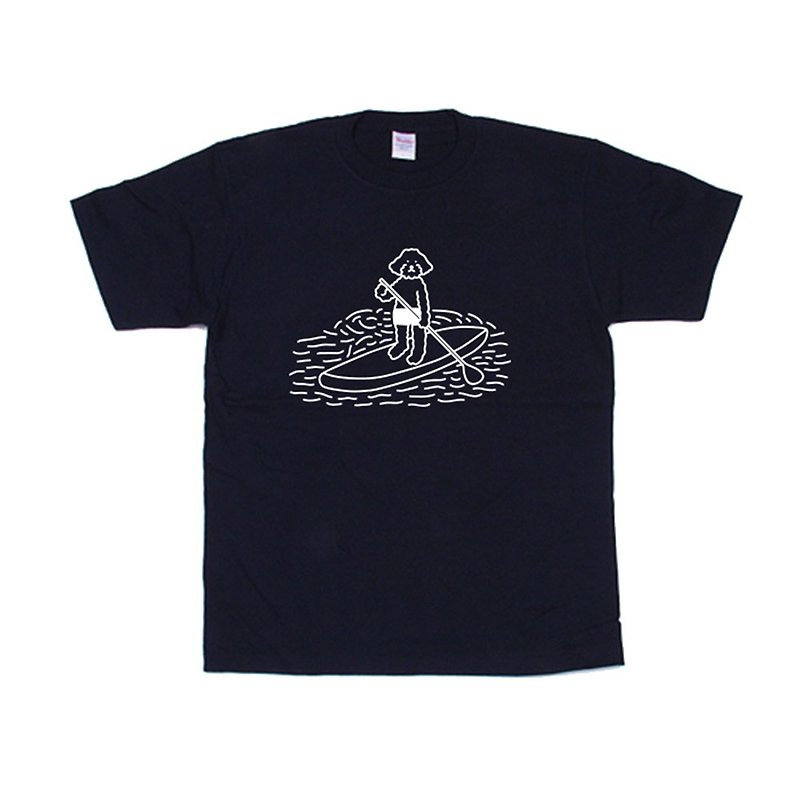 Paddle board T Shirt (3 Colors) - 中性连帽卫衣/T 恤 - 棉．麻 蓝色