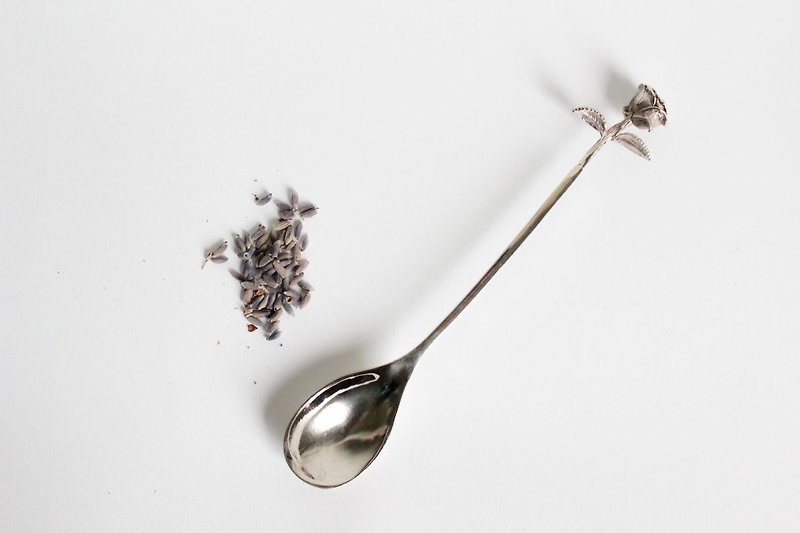Teaspoon Rose (Copper). - 餐刀/叉/匙组合 - 其他材质 