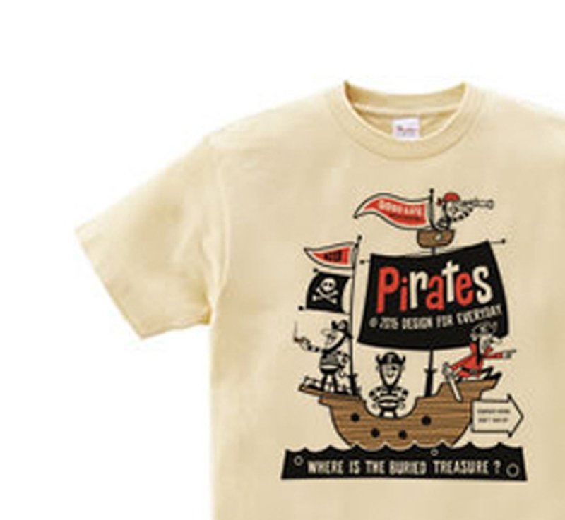 海賊船 　WM-WL•S-XL Tシャツ【受注生産品】 - 中性连帽卫衣/T 恤 - 棉．麻 卡其色