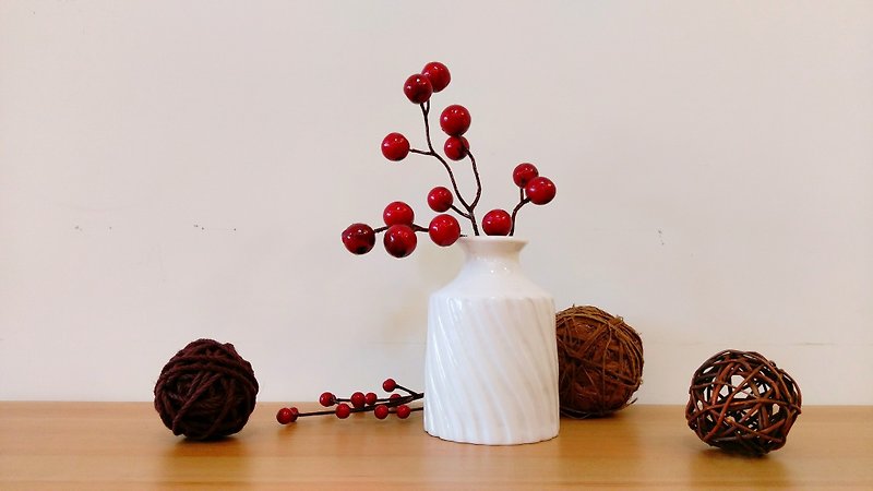 情人节礼物首选 手拉坯 刻刻系列 白花瓶2 - 植栽/盆栽 - 瓷 白色