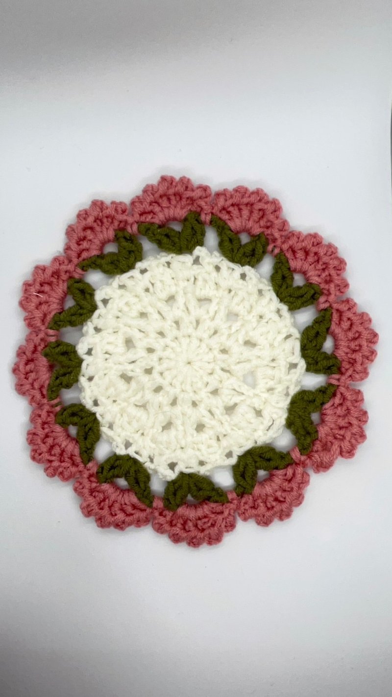 编织小物X花花餐垫 - 餐垫/桌巾 - 聚酯纤维 粉红色