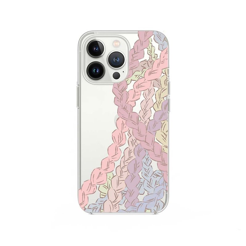 braids -防摔透明软壳- iPhone 14pro 系列, Samsung - 手机壳/手机套 - 硅胶 粉红色