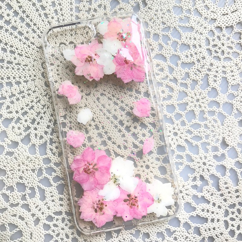 iPhone 7 手机壳 Dry Pressed Flowers Case 押花 干燥花 粉红压花 001 - 手机壳/手机套 - 植物．花 粉红色