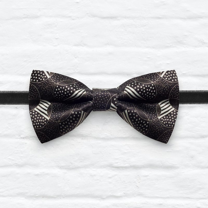 Style 0321 点圆圆 印花 系列 领结 - 颈链 - 聚酯纤维 黑色