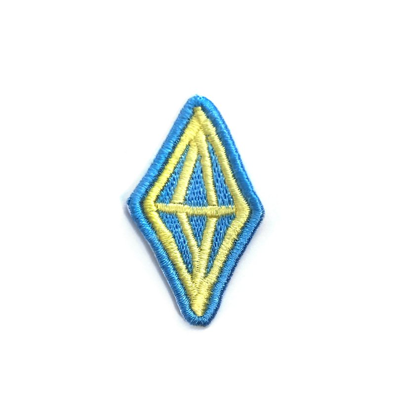 Crystal - 徽章/别针 - 绣线 蓝色