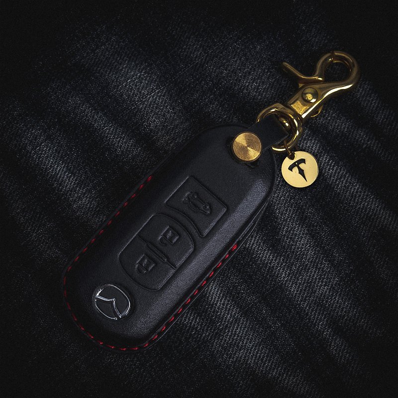 【现货版】马自达 Mazda Mazda3 Mazda6 CX30 CX3 汽车钥匙皮套 - 钥匙链/钥匙包 - 真皮 黑色