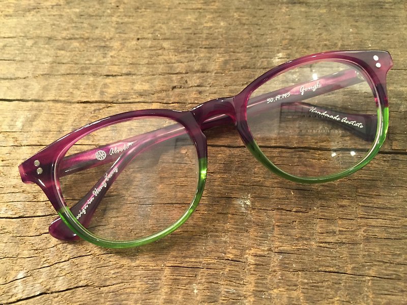 Absolute Vintage - 歌赋街(Gough Street) 梨型幼框板材眼镜 - Purple & Green 紫绿色 - 眼镜/眼镜框 - 塑料 