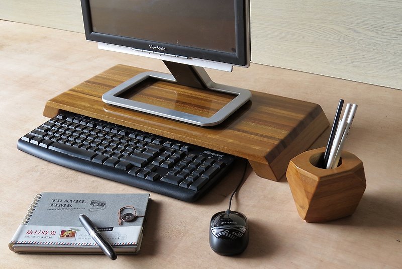HO MOOD 木拼系列—千键盘、萤幕座(未含摆饰物) - 电脑配件 - 木头 金色